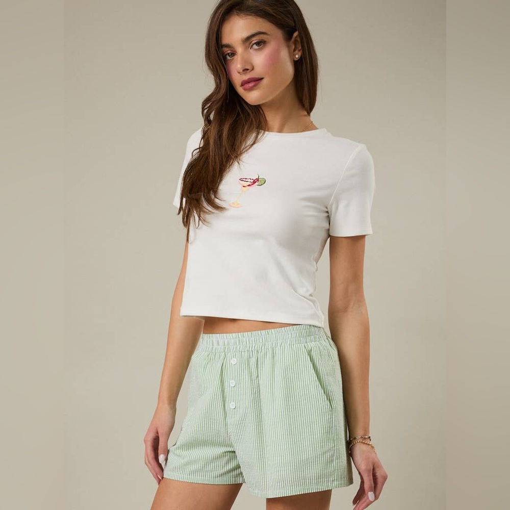 Spicy Margarita Cocktail Embroidered Baby Tee - Sunday Edition - Picture 3 of 6